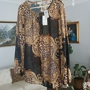 Chico's Sz. 2 (Size 10-12) gorgeous top, NWT!
